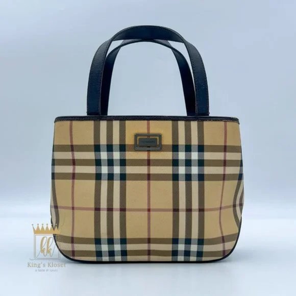 VINTAGE BURBERRY MINI HANDBAG - Picture 1 of 12